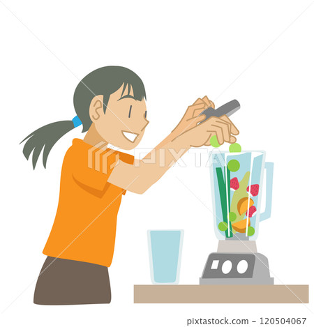 孩子用果汁機製作混合果汁 孩子用果汁機製作混合果汁 120504067