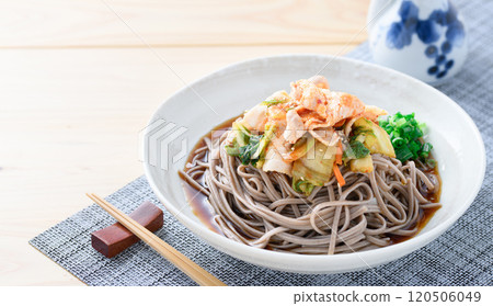 Pork and Kimchi Mixed Soba (Easy Mixed Soba Style with Boiled Pork and Kimchi) Pork and Kimchi Mixed Soba (Easy Mixed Soba Style with Boiled Pork and Kimchi) 120506049
