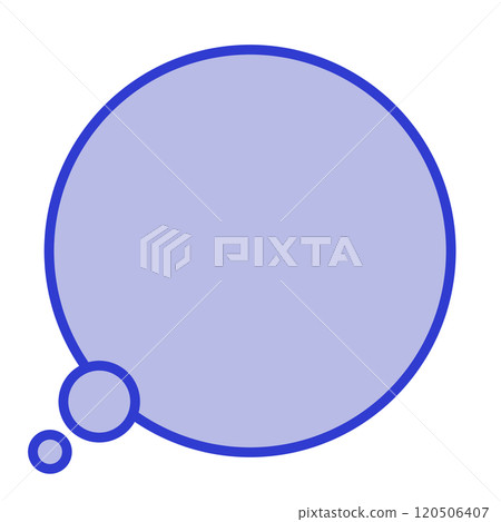 Simple round thought bubble (blue and colored) Simple round thought bubble (blue and colored) 120506407