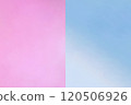 The background is split in half between light pink and light blue in the lower center 120506926
