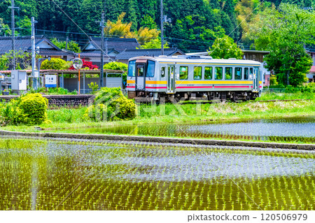 Inbi Line: A local train running through the countryside (Hasegawa) Inbi Line: A local train running through the countryside (Hasegawa) 120506979