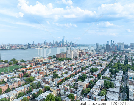 Aerial View of Hoboken and New Jersey Skyline 120507103