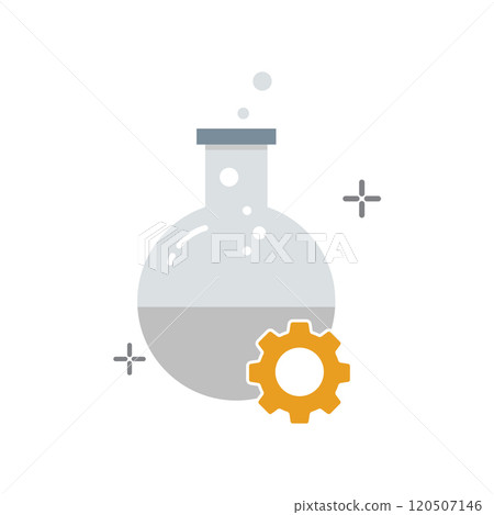 Chemical molecule laboratory icon 120507146