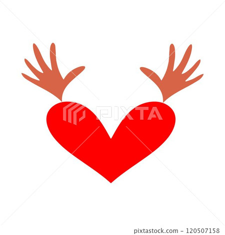 Heart icon is a heart with outstretched arms Heart icon is a heart with outstretched arms 120507158