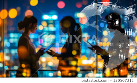 Digital networking concept 120507315