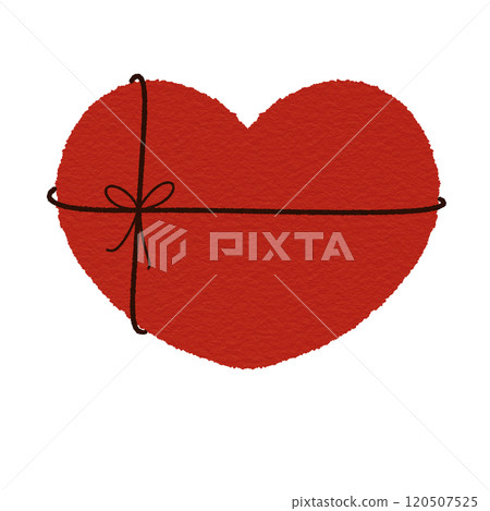 red heart with brown bow red heart with brown bow 120507525