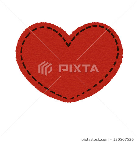 red heart with patchwork 120507526