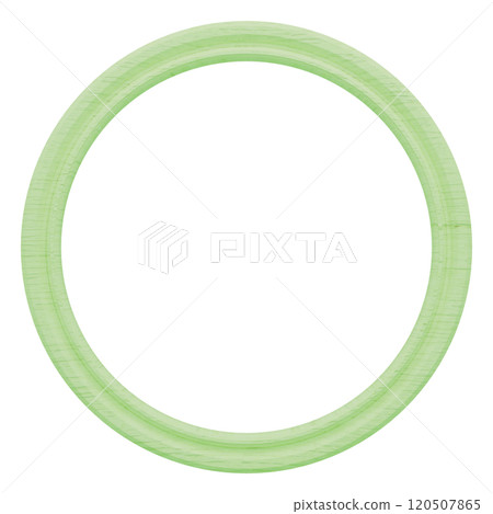 3D material_Wooden picture frame_Round_Yellow-green 120507865