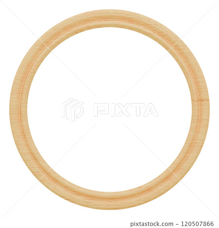 3D material_Wooden picture frame_Round_Orange 120507866