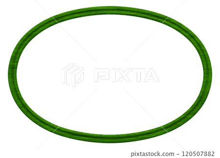 3D材質_木質相框_圓形_綠色 120507882