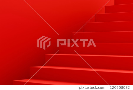 3D material_simple stairs_red 120508082