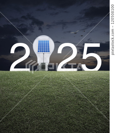 Happy new year 2025 ecological cover concept 120508100
