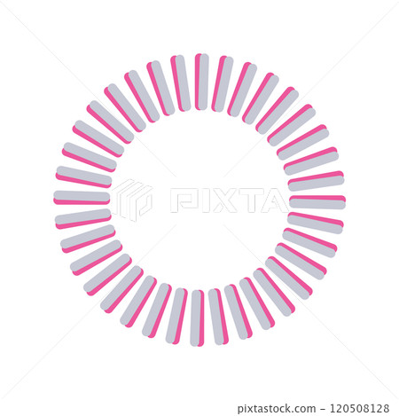 簡約可愛的圓形相框-Tokimeki Pink x Grey 120508128