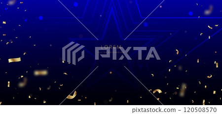 Luxury glow star blue on dark blue background. Celebration grand openning party happy concept. Luxury glow star blue on dark blue background. Celebration grand openning party happy concept. 120508570