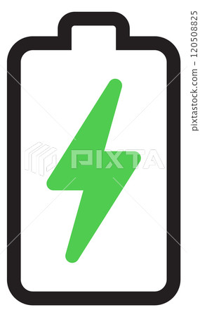 Electric battery indicator. Phone charge color icon 120508825
