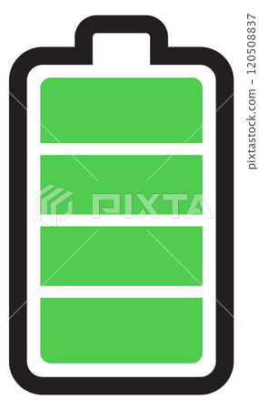 Full charge color icon. Smartphone battery indicator 120508837
