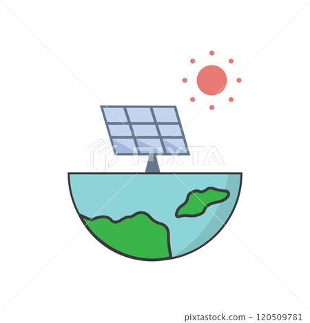 Solar energy logo icon 120509781