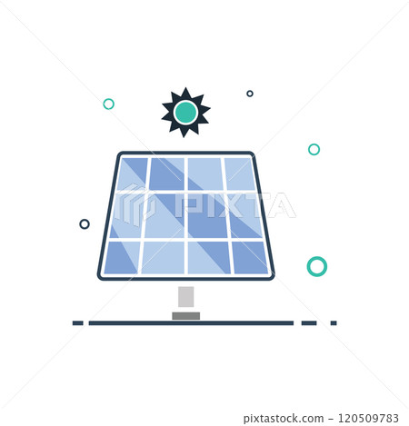 Solar energy logo icon 120509783