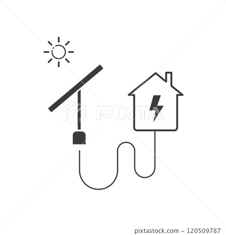 Solar energy logo icon Solar energy logo icon 120509787