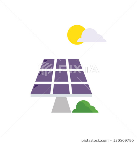 Solar energy logo icon 120509790