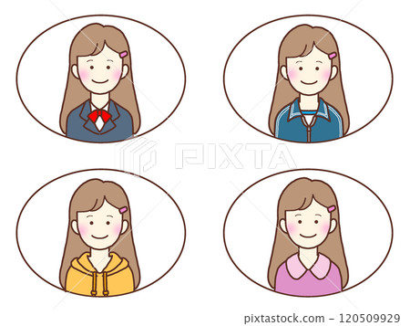 High school girl's daily outfit icon 120509929