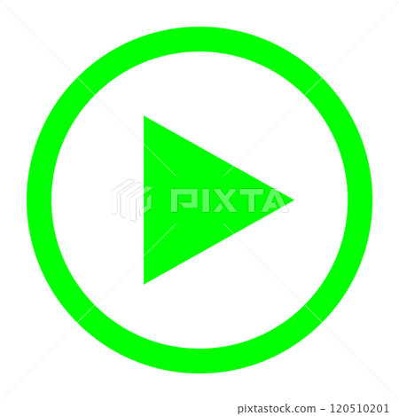 Video play button icon material Yellow green Line Video play button icon material Yellow green Line 120510201