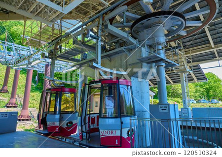 群馬縣高崎市春天榛名山纜車榛名高原月台 群馬縣高崎市春天榛名山纜車榛名高原月台 120510324