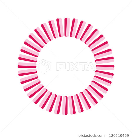 Heartwarming, sweet pink circular frame - Pink x Pink 120510469