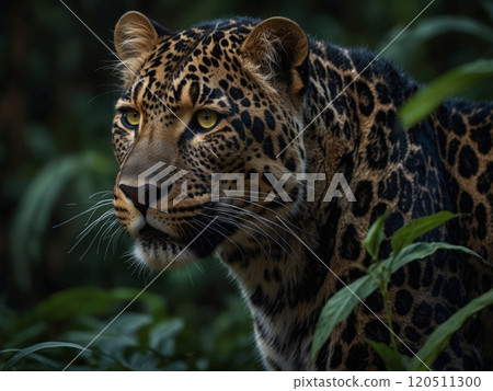 Portrait of a beautiful leopard in the jungle. Panthera pardus Portrait of a beautiful leopard in the jungle. Panthera pardus 120511300
