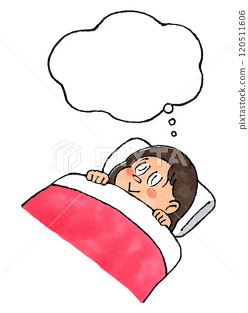 Sleeping girl speech bubble 120511606