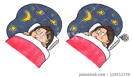 一個睡覺的女孩和一個睡不著的女孩 一個睡覺的女孩和一個睡不著的女孩 120511739