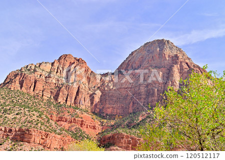 Rocky peaks from Zion Museum Rocky peaks from Zion Museum 120512117