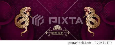 Text Happy New Year,2025 Year of the Snake, illustration with kites and hot air lanterns Text Happy New Year,2025 Year of the Snake, illustration with kites and hot air lanterns 120512182