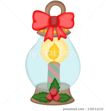 Cute cartoon lantern, perfect for Christmas decorations. 120512232