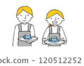 Cafe staff male and female 120512252