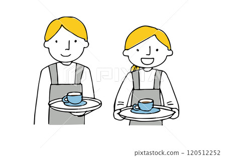 咖啡館服務員男女 120512252