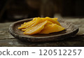 A plate of dried mango pictures 120512257
