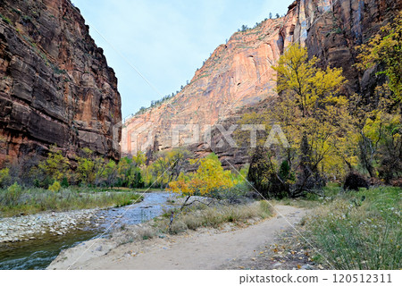 Zion National Park Temple of Sinawava Trail to the Narrows Beyond the Virgin River 120512311