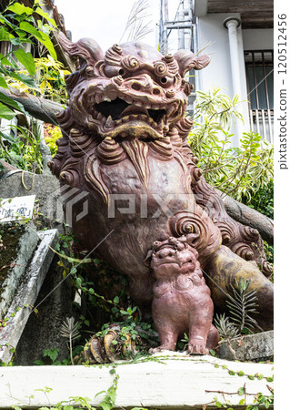 壺屋燒父母子女風獅爺 120512456