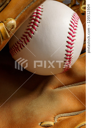 Baseball and glove 120512804