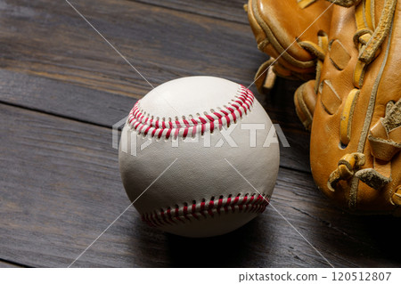 Baseball and glove 120512807