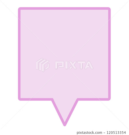 簡單的方形語音氣泡2(粉紅色/彩色) 簡單的方形語音氣泡2(粉紅色/彩色) 120513354
