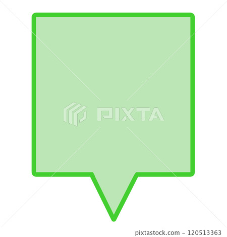 Simple square speech bubble 2 (green/colored) 120513363