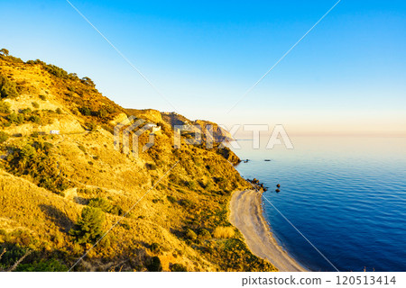 Coast landscape, cliffs in Andalusia Spain 120513414