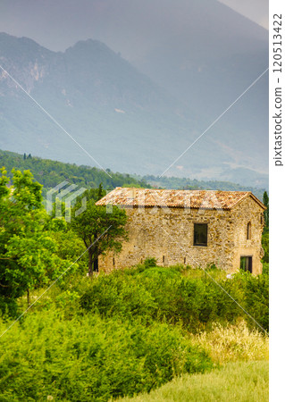 Old stone house in mountain nature, France Old stone house in mountain nature, France 120513422