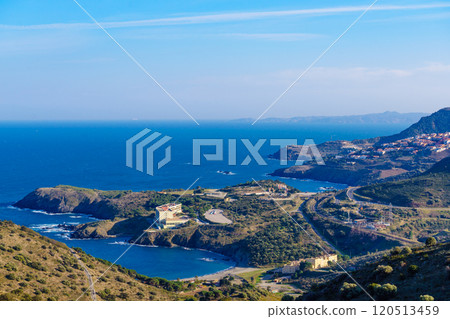 Shoreline of Mediterranean sea in France Shoreline of Mediterranean sea in France 120513459