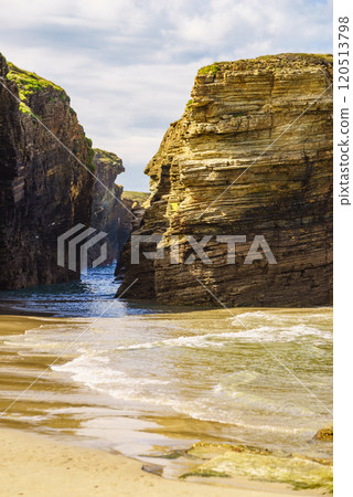 Cathedral Beach in Galicia Spain. Cathedral Beach in Galicia Spain. 120513798