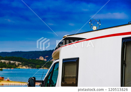 Tv antenna on roof of caravan Tv antenna on roof of caravan 120513826