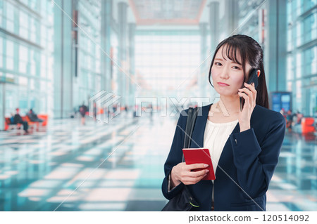 Business woman doing business trip abroad 120514092