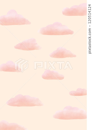 seamless pattern with paper clouds on pink seamless pattern with paper clouds on pink 120514124
